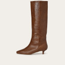 Stockholm High Boots, caramel croco